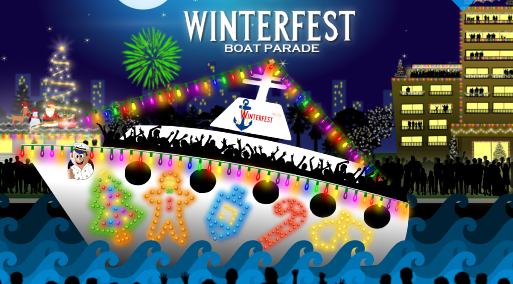 winterfest boat parade fort lauderdale, christmas golf cart